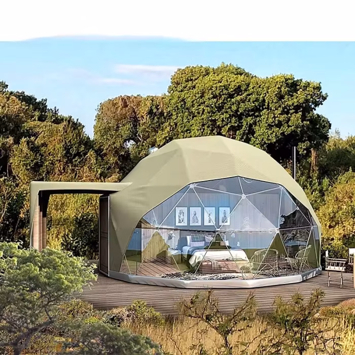 Luxury Clear Geodesic Dome Tent, PVC Tent, for Hotel, Manor, Resort, Forest, Glamping, Half Dome - Image 12
