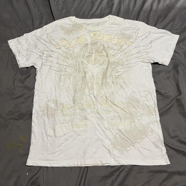 Men's White and Cream T-shirt