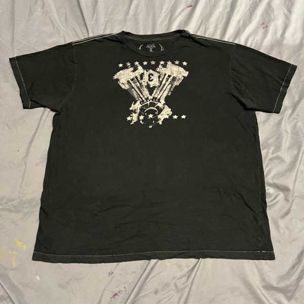 Men's Black and Green T-shirt
