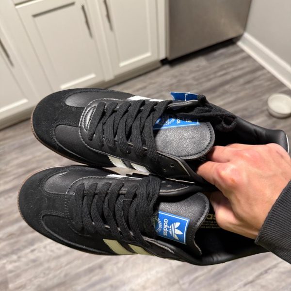 Adidas Men's Black and Blue Trainers