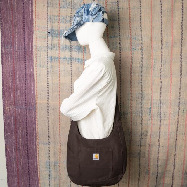 brown Upcycled Carhartt Sling bag