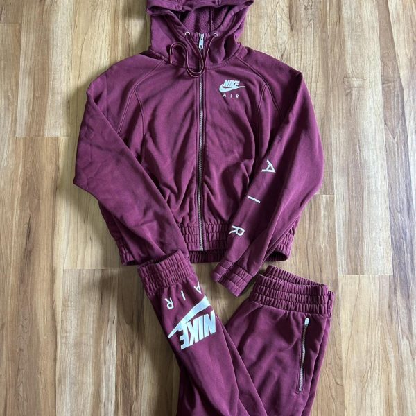 Nike Women's Burgundy and Red Jumpsuit
