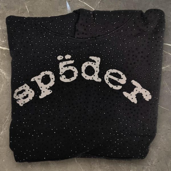 Spider Worldwide Men's Black and White Hoodie