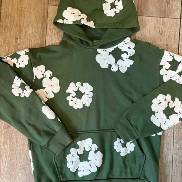 Denim Tears Men's Green Hoodie