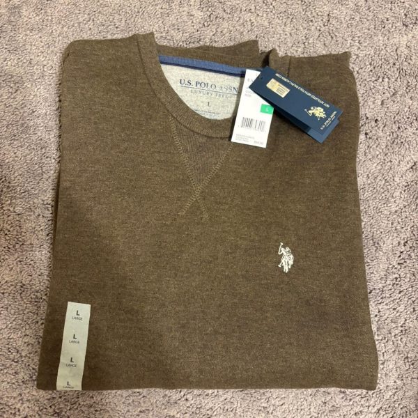 Polo Ralph Lauren Men's Brown and Khaki Sweatshirt