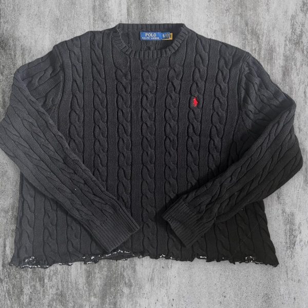 Polo Ralph Lauren Men's Black and Navy Jumper
