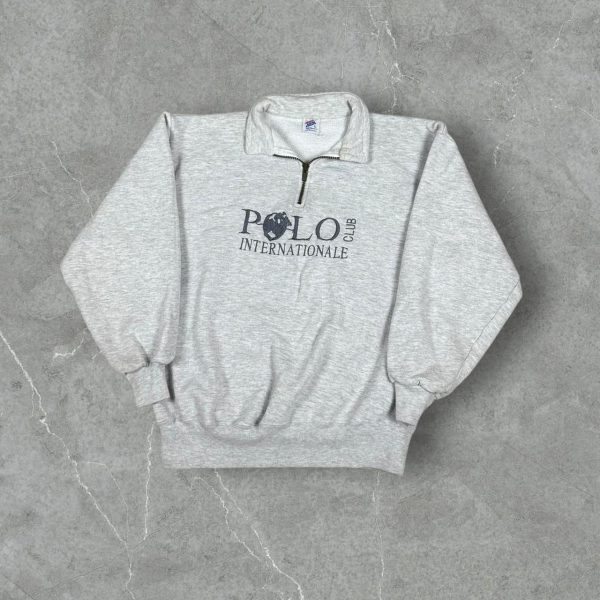 Polo Ralph Lauren Men's Grey and White Sweatshirt