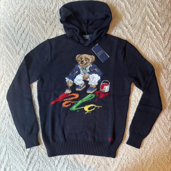 Polo Ralph Lauren Women's Navy and Black Hoodie