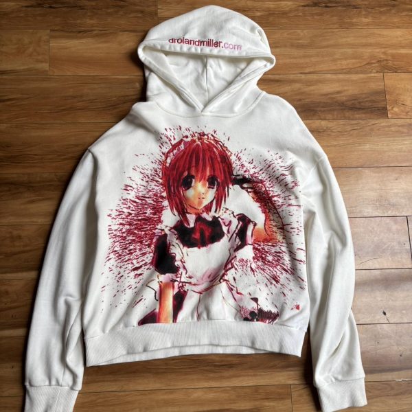 Vetements Men's White and Cream Hoodie