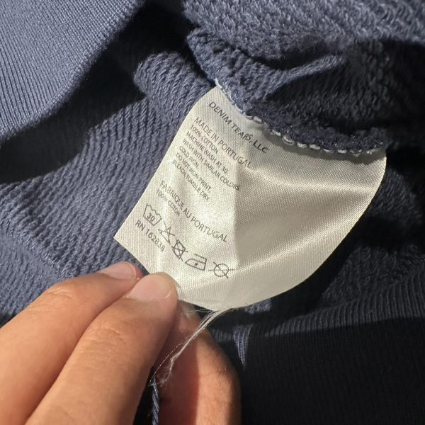 Denim Tears Men's Navy and Blue Hoodie