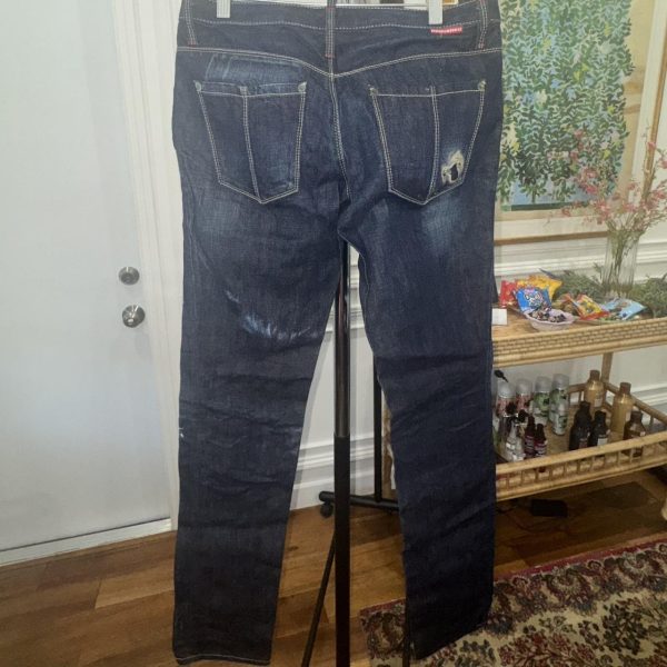 Dsquared2 Men's Navy and Blue Jeans