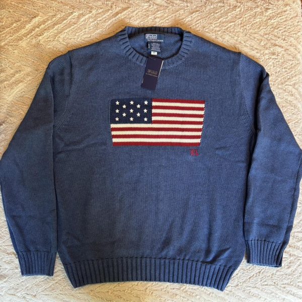 Polo Ralph Lauren Men's Blue and Navy Jumper