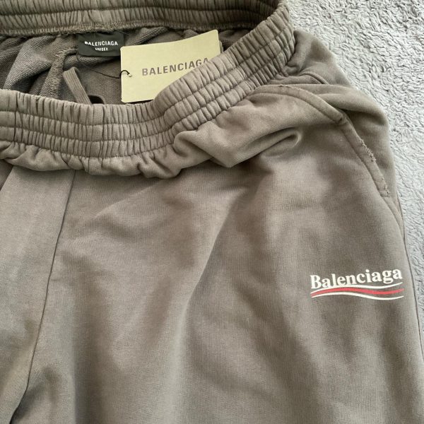 Balenciaga Men's Grey and White Joggers-tracksuits
