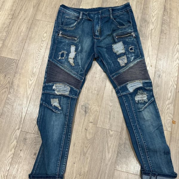Balmain Men's Blue and Navy Jeans