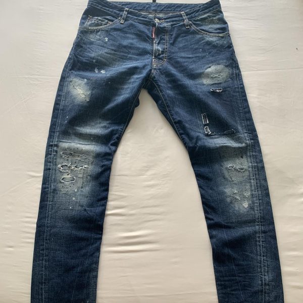 Dsquared2 Men's Navy and Blue Jeans