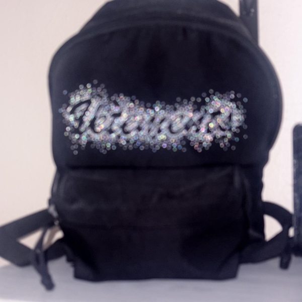 Authentic Vetements Crystal Script Backpack (Seasonal 2017)
