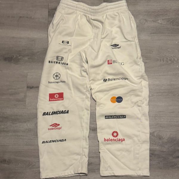 Balenciaga Men's White Joggers-tracksuits