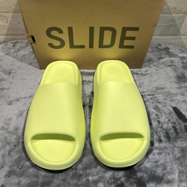Yeezy Men's Yellow and Green Slides