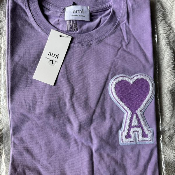 AMI Paris Men's Purple T-shirt