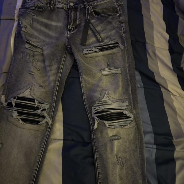 Amiri Men's Black and Grey Jeans